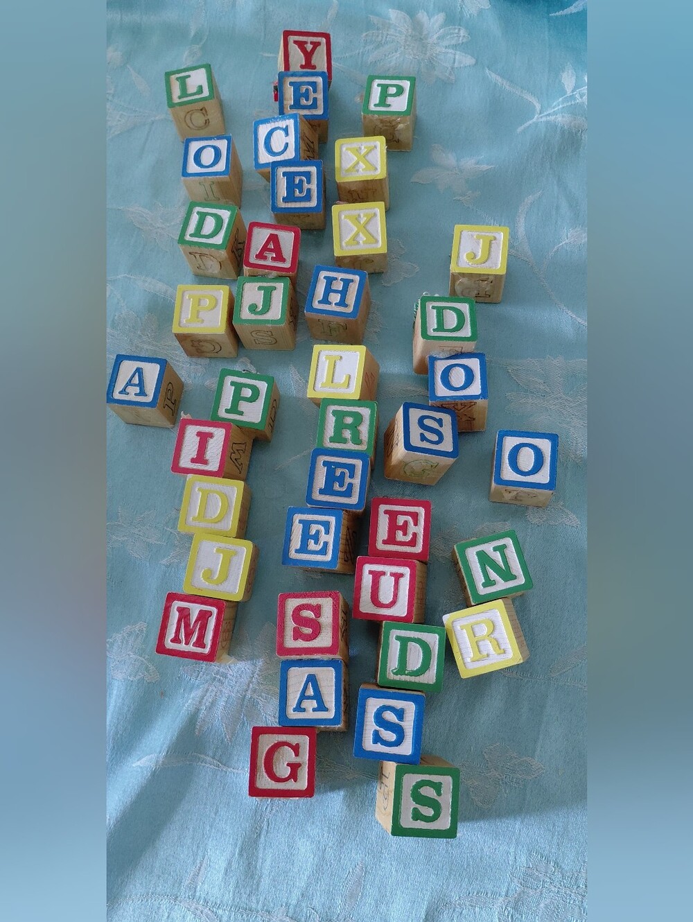Bundle Of Wooden Alphabet Blocks Set - Multicolor Educational Toy